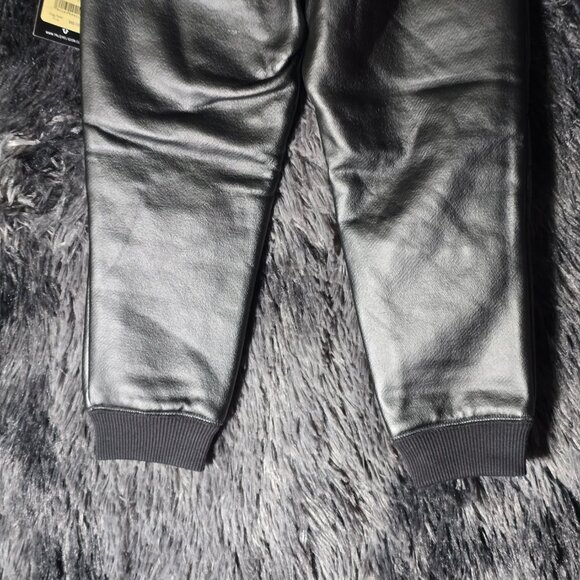 True Religion Rocco Moto Pants Toddler 3T Black Faux Leather NWT - Picture 7 of 11